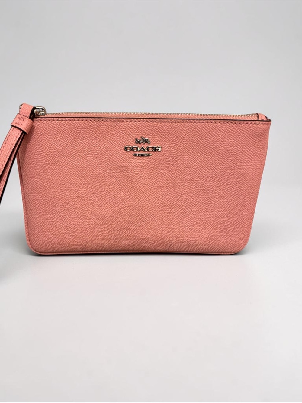 Coach Pink Leather Wristlet Clutch